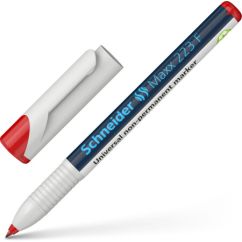 Marker non-permanent universal (OHP), varf rotund 0.7mm, rosu, Schneider Maxx 223