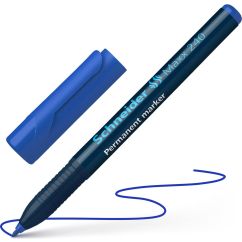 Marker permanent, varf rotund 2.0mm, albastru, Schneider 240