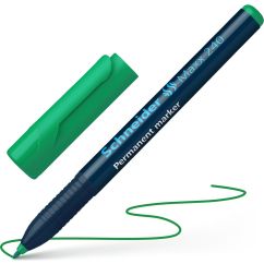 Marker permanent, varf rotund 2.0mm, verde, Schneider 240