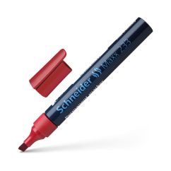 Marker permanent, varf tesit 1-5mm, rosu, Schneider 233