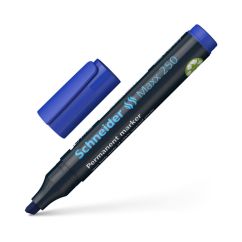 Marker permanent, varf tesit 2-7mm, albastru, Schneider 250