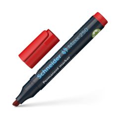 Marker permanent, varf tesit 2-7mm, rosu, Schneider 250