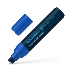 Marker permanent, varf tesit 4-12mm, albastru, Schneider 280
