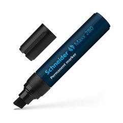 Marker permanent, varf tesit 4-12mm, negru, Schneider 280