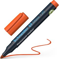 Marker permanent, varf rotund 1-3mm, portocaliu, Schneider 130