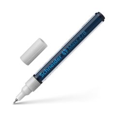 Marker cu vopsea, varf tesit 0.8mm, alb, Schneider Maxx 278