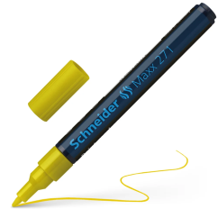 Marker cu vopsea, varf tesit 1-2mm, galben, Schneider Maxx 271