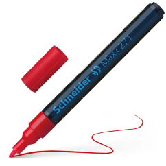 Marker cu vopsea, varf tesit 1-2mm, rosu, Schneider Maxx 271