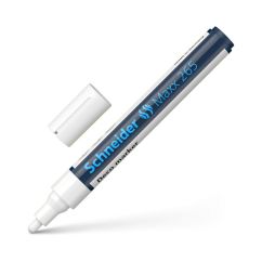 Marker cu creta lichida, varf rotund 2-3mm, alb, Schneider Deco 265