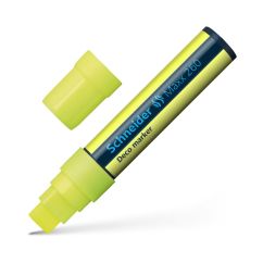 Marker cu creta lichida, varf tesit 5-15mm, galben, Schneider Deco 260