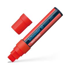Marker cu creta lichida, varf tesit 5-15mm, rosu, Schneider Deco 260