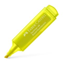 Textmarker, varf tesit 5.0mm, galben superfluorescent, Faber-Castell 1546