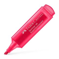 Textmarker, varf tesit 5.0mm, rosu superfluorescent, Faber-Castell 1546