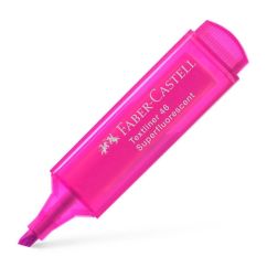 Textmarker, varf tesit 5.0mm, roz superfluorescent, Faber-Castell 1546