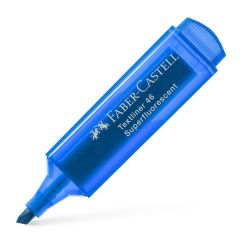Textmarker, varf tesit, 5.0mm, albastru superfluorescent, Faber-Castell 1546