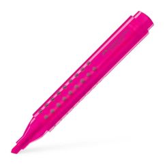 Textmarker, varf tesit 5.0mm, roz, Faber-Castell 1543 Grip