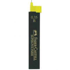 Mine creion mecanic, 0.35mm, B, super-polymer, 12 buc/etui, Faber-Castell