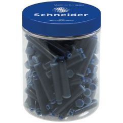 Cartuse cu cerneala, albastru, 100 buc/borcan (mici), Schneider