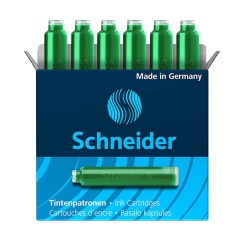 Cartuse cu cerneala, verde, 6 buc/cutie (mici), Schneider