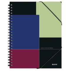 Caiet cu spira A4, 80 file, coperta PP, matematica, Leitz Executive Be Mobile