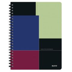 Caiet cu spira A4, 80 file, coperta PP, matematica, Leitz Executive