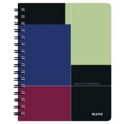 Caiet cu spira A5, 80 file, coperta PP, matematica, Leitz Executive