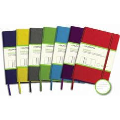 Caiet cu elastic, 95x145mm, 96file, coperta rigida, dictando, diferite culori, Aurora