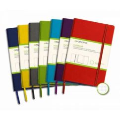 Caiet cu elastic, 140x215mm, 96file, coperta rigida, matematica, diferite culori, Aurora