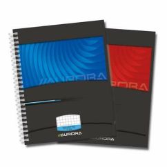Caiet cu spira A5, 50file, coperta cartonata, matematica, Aurora Mano