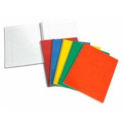 Caiet cu spira A5, 60file, coperta  cartonata, dictando, diferite culori, Aurora Bur-o-Class