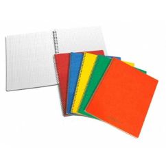 Caiet cu spira A5, 60file, coperta cartonata, matematica, diferite culori, Aurora Bur-o-Class