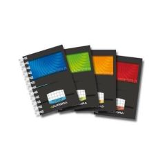 Caiet cu spira A7, 50file, coperta cartonata, matematica, diferite culori, Aurora Mano