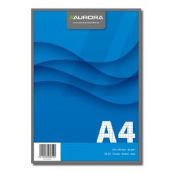 Bloc-notes cu capse, A4, 100file, matematica, microperforatii, albastru, Aurora Office