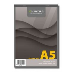Bloc-notes cu capse, A5, 80file, dictando, microperforatii, gri, Aurora Office