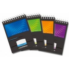 Bloc-notes cu spira, A6, 80file, matematica, diferite culori, Aurora Mano