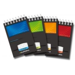 Bloc-notes cu spira, A7, 60file, matematica, diferite culori, Aurora Mano