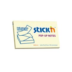 Notes autoadeziv pop-up, 76x127mm, 100 file/set, galben pastel, Stick'n