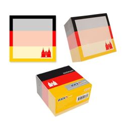 Notes autoadeziv cub - Germany, 70x70mm, 400 file/set, alb, Stick'n