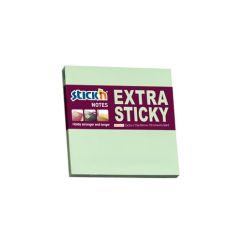Notes autoadeziv extra-sticky, 76x76mm, 90 file/set, verde pastel, Stick'n