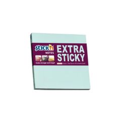 Notes autoadeziv extra-sticky, 76x76mm, 90 file/set, albastru pastel, Stick'n