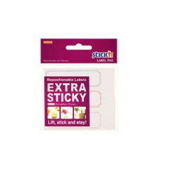 Notes autoadeziv extra-sticky, 25x88mm, 3 culori x 30 file/set, alb, Stick'n