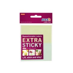 Notes autoadeziv extra-sticky, 51x88mm, 2 culori pastel x 30 file/set, Stick'n