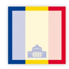 Notes autoadeziv cub - Romania, 70x70mm, 400 file/set, alb, Stick'n