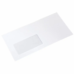 Plic DL (110x220mm), cu fereastra stanga, autoadeziv, alb