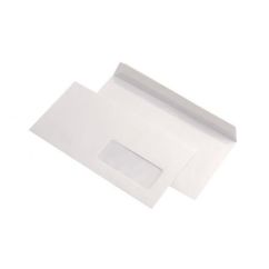 Plic DL (110x220mm), cu fereastra dreapta, autoadeziv, alb