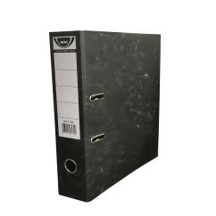 Biblioraft carton A4, 75mm, negru marmorat, Noki