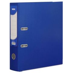 Biblioraft plastifiat A4, 75mm, albastru, Noki