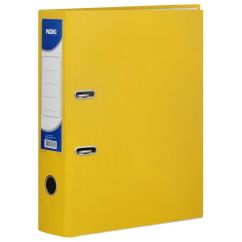 Biblioraft plastifiat A4, 75mm, galben, Noki