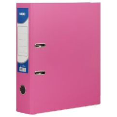 Biblioraft plastifiat A4, 75mm, roz, Noki