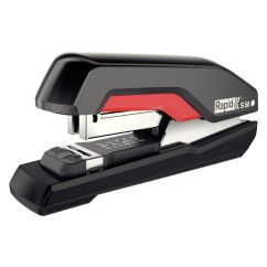 Capsator de mare capacitate, 50 coli, Omnipress S50, metal, rosu/negru, Rapid